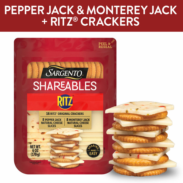 Sargento Shareables Pepper Jack & Monterey Jack Sliced Cheese with