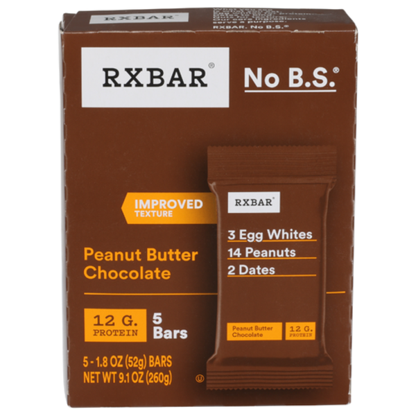 Rxbar Peanut Butter Chocolate Protein Bar 5 Pack Case