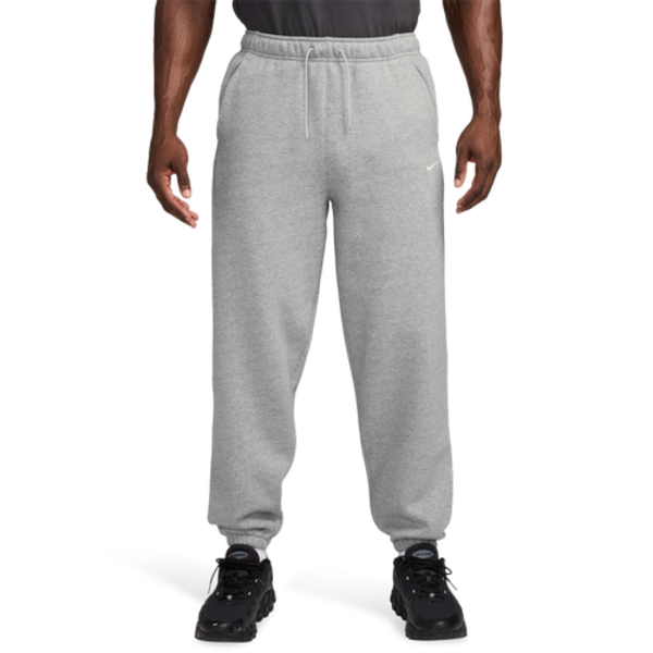 Nike Men's Solo Swoosh Fleece Cuff Pants, S - Dark Grey Heather