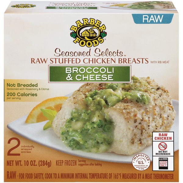 Barber Foods Seasoned Selects Raw Broccoli & Cheese Stuffed Chicken