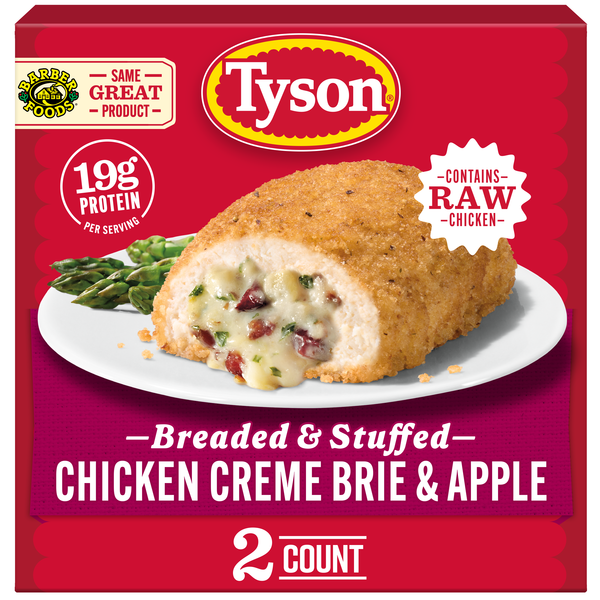 Tyson Frozen Stuffed Chicken Breasts Creme Brie Apple Same
