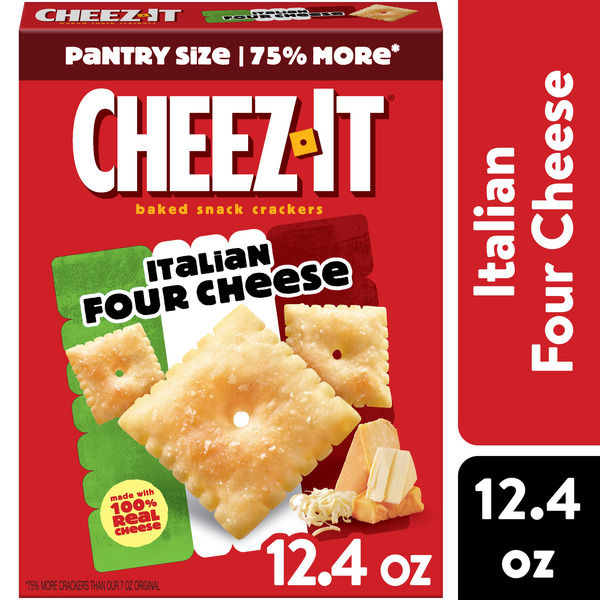 Cheez-It Cheese Crackers Italian Four, Baked Snack Crackers