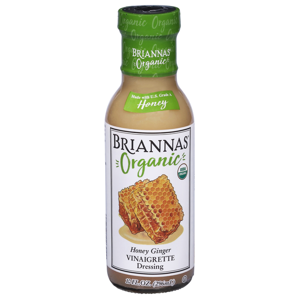 BRIANNAS Organic Honey Ginger Vinaigrette Dressing