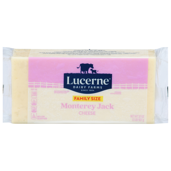 Lucerne Cheese, Monterey Jack, Family Size