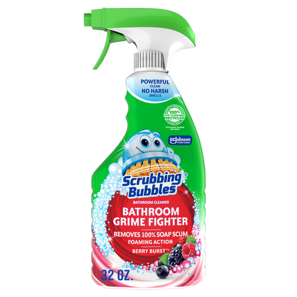 Scrubbing Bubbles Bathroom Grime Fighter Trigger Spray, Berry
