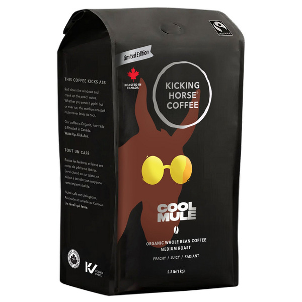 Kicking Horse Coffee Cool Mule Blend Organic Medium Roast Whole Bean Coffee