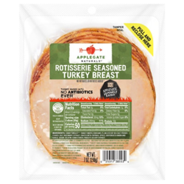 Applegate Rotisserie Seasoned Turkey Breast