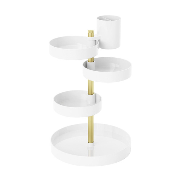Umbra Pirouette Rotating Organizer, 9 x 13-3/4 in - White