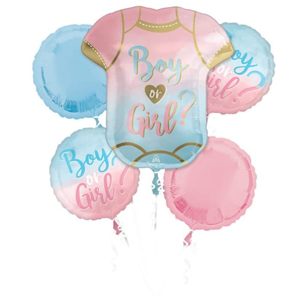 Anagram INFLATED The Big Reveal Foil Balloon Bouquet