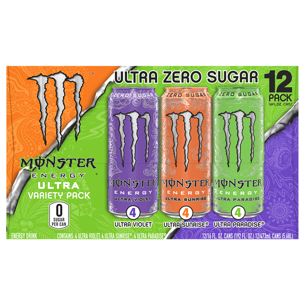 最も  Monster Variety Pack Ultra Violet/Ultra Sunrise/Ultra ミュージシャン