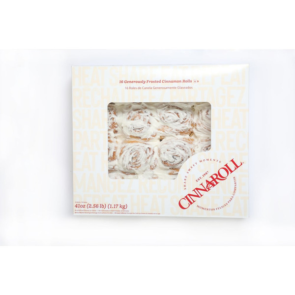 Cinnaroll 16 Generously Frosted Cream Cheese Cinnamon Rolls Same