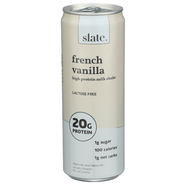 Slate French Vanilla Ultra-Filtered Lactose Free Protein Shake