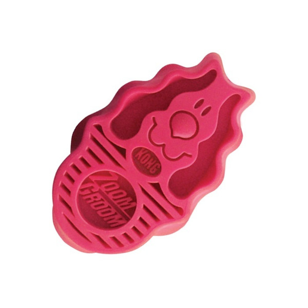Kong Zoom Groom Soft Mouth Raspberry Rubber Dog Brush