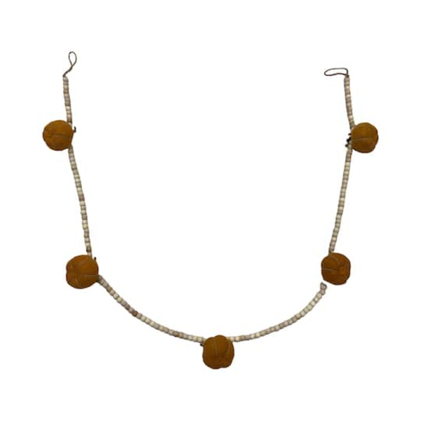 Ashland Wool Pumpkin & Wood Bead Garland
