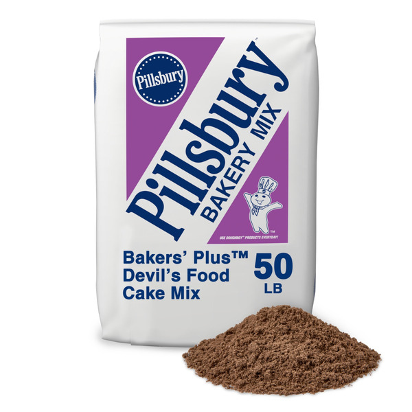 Pillsbury - Bakers' Plus Devil's Food Cake Mix - 50 lbs