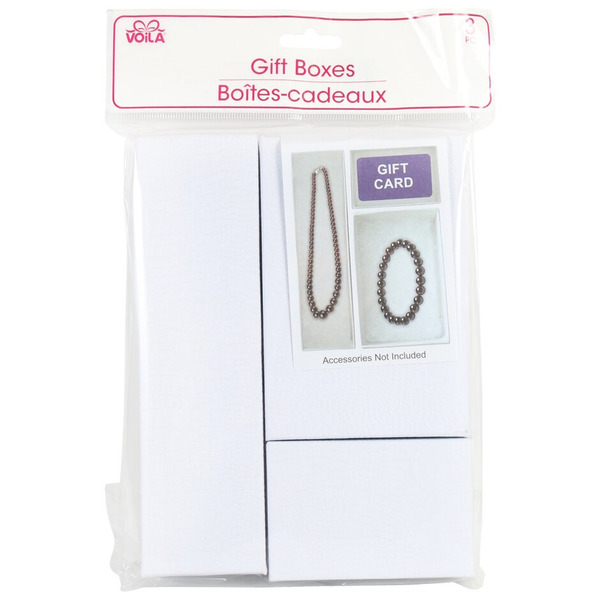 White Embossed Jewelry Gift Box Set Same-Day Delivery Dollar Tree