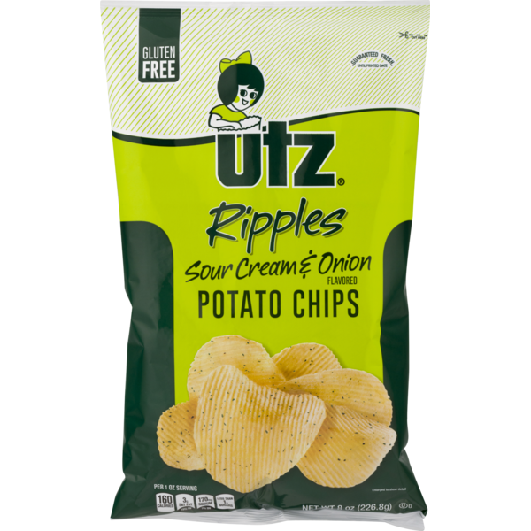 Utz Ripples Potato Chips Sour Cream & Onion (8 oz) Instacart