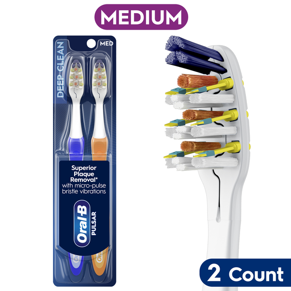 Oral-B Vibrating Pulsar Battery Toothbrush with Microban, Plaque