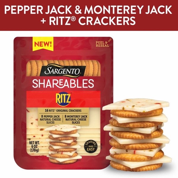 Sargento Shareables Pepper Jack & Monterey Jack Sliced Cheese with