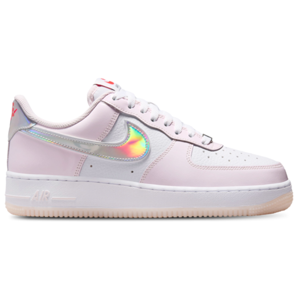 Nike Women's Air Force 1 '07 Basketball Shoes, Size 7 - Silver/Pink/White