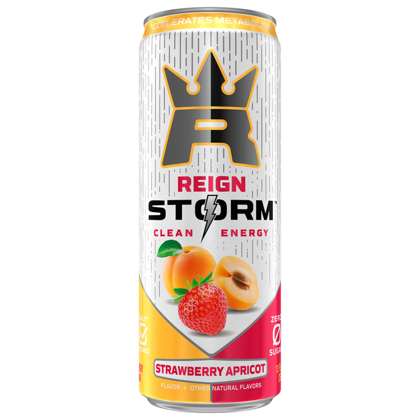 REIGN Storm Clean Energy Drink, Strawberry Apricot Same-Day