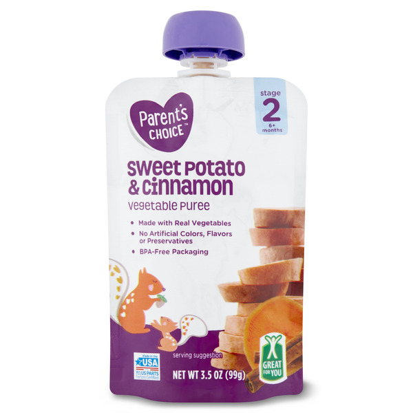 Parent's Choice Sweet Potato & Cinnamon Vegetable Puree Baby Food