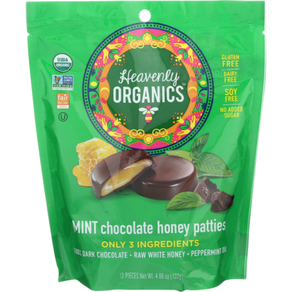 Heavenly Organics Chocolate Honey Patties, Mint Same-Day Delivery