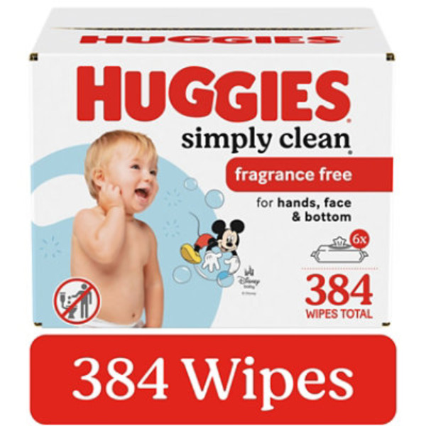 Huggies Simply Clean Unscented Baby Wipes