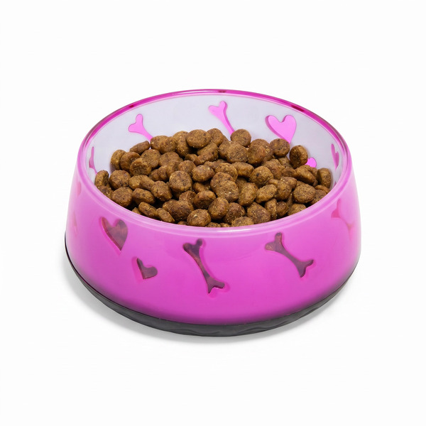 Good 2Go Hearts & Bones Dog Bowl - Pink