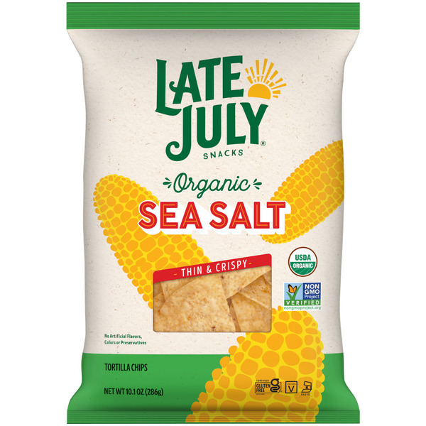 LATE JULY Snacks Restaurant Style Sea Salt Tortilla Chips