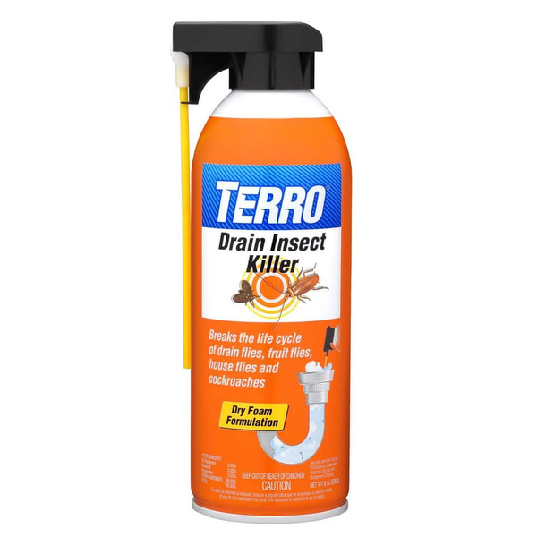 Terro 8 Oz. Drain Insect Killer Aerosol Spray