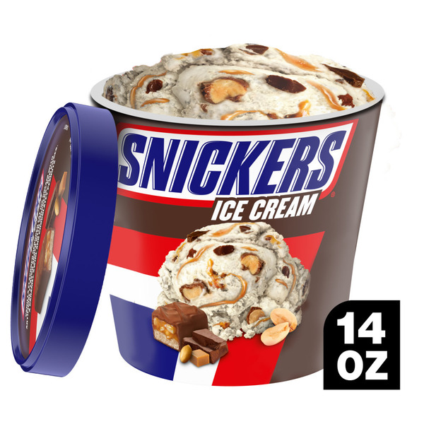 SNICKERS Vanilla Reduced Fat Ice Cream with Caramel and Snickers Bar Pieces