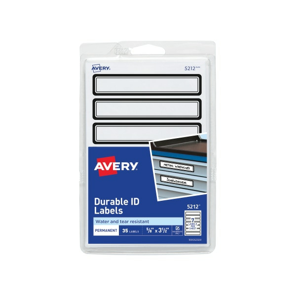 Avery Black Border Durable Handwrite ID Labels