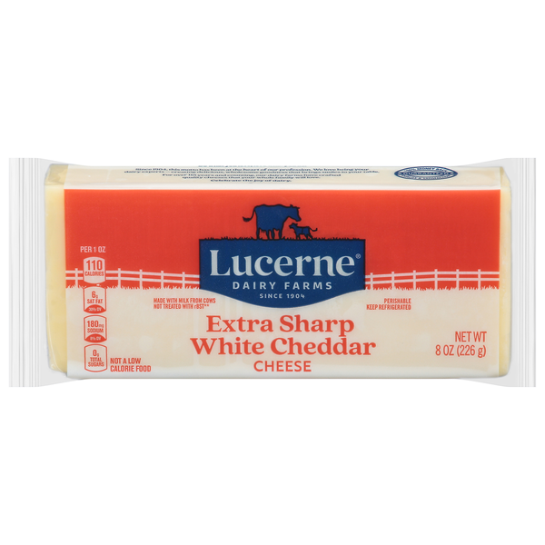 Lucerne Cheese, Extra Sharp, White Cheddar