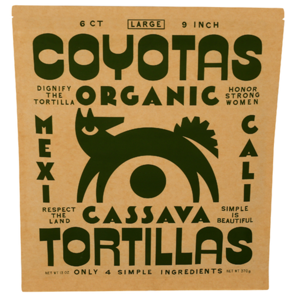 Coyotas Organic Tortillas Organic 9 Inch Cassava Tortillas