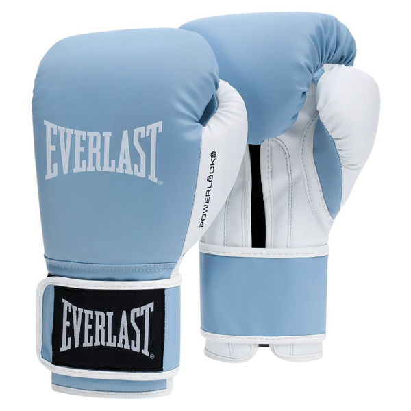 Everlast Powerlock OG Boxing Gloves, 16 oz - Powderblue/White