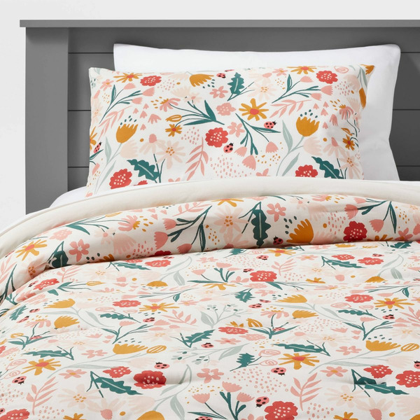 Pillowfort Twin Garden Floral Cotton Comforter Set - ™