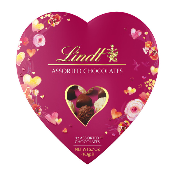 Lindt Valentine's Gourmet Heart Assorted Chocolate Candy Truffles