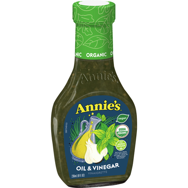 Annie's Organic Oil & Vinegar Vinaigrette Dressing, No Added Sugar Same-Day Delivery or Pickup