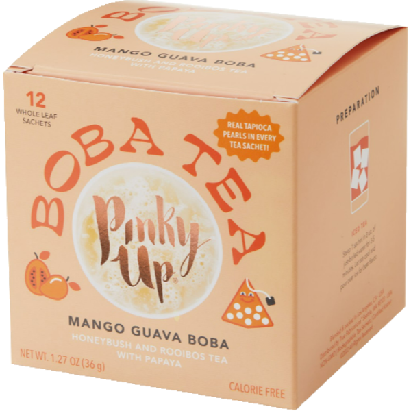 Pinky Up Mango Guava Boba Tea