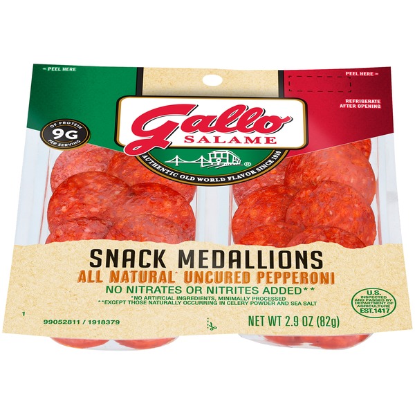 Gallo Salame® AllNatural* Uncured Pepperoni Snack Medallions, 2.9 oz. (2.9 oz) Instacart