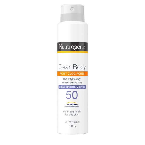 Neutrogena Clear Body SPF 50 Sunscreen Spray, Non-Comedogenic, 5 oz - 5 oz