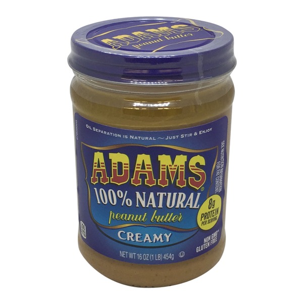 Adams 100 Natural Creamy Peanut Butter from QFC Instacart