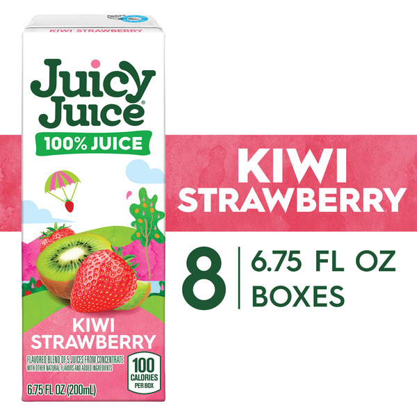 Juicy Juice 100% Juice, Kiwi Strawberry, 8 Count, 6.75 FL Oz Juice