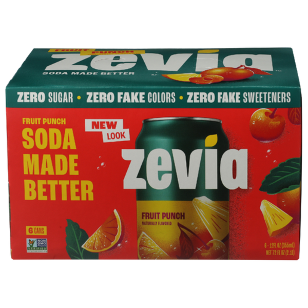 Zevia Fruit Punch Soda 6 Pack Same-Day Delivery or Pickup
