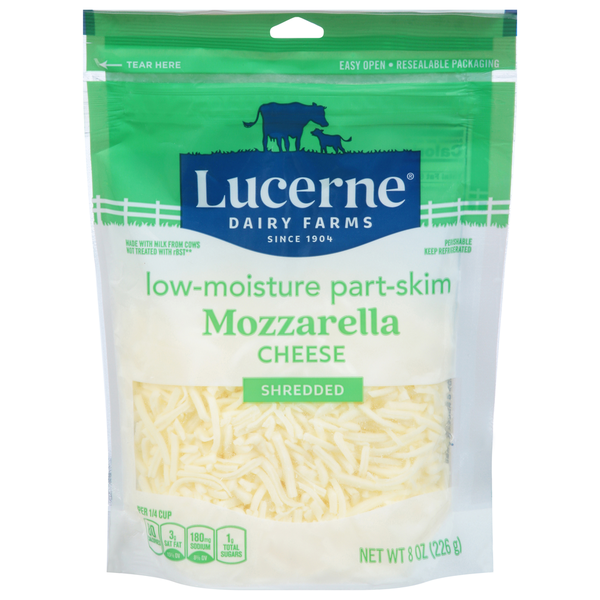 Lucerne Cheese, Shredded, Low-Moisture, Mozzarella, Part-Skim