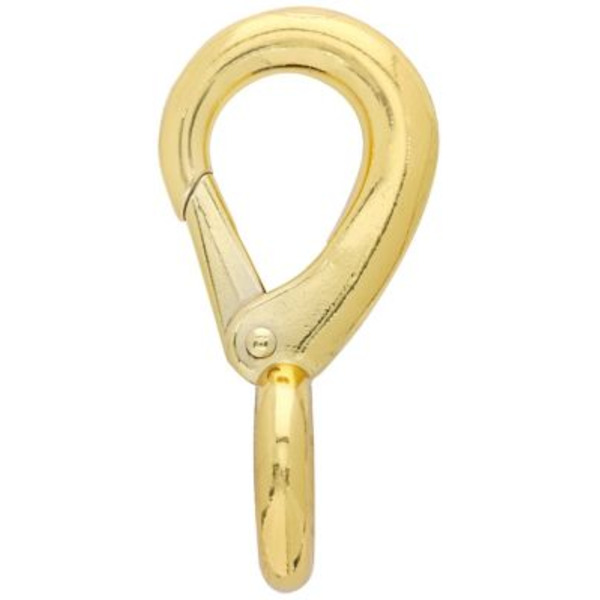 Hillman Hardware Essentials 3/4 x 3-13/16in. Boat Snap with Fixed Eye, Brass-Plated