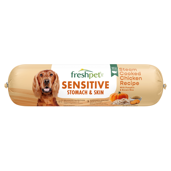 Freshpet Fresh Dog Food, Sensitive Stomach & Skin Chicken Recipe Roll