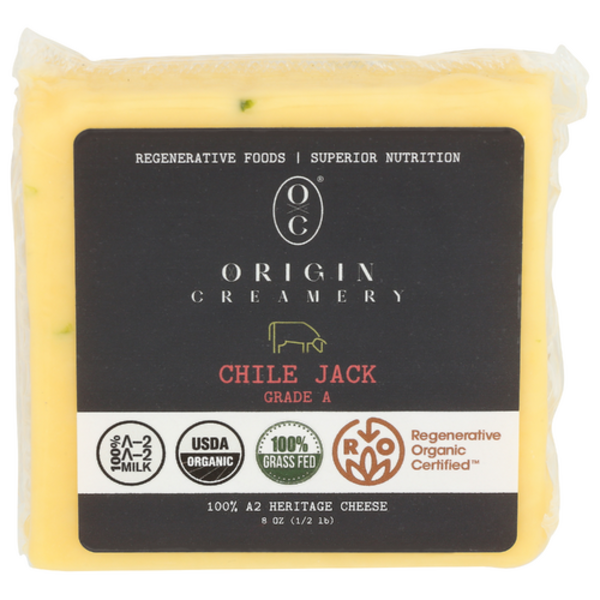 Origin Creamery Organic A2 Chile Jack Cheese
