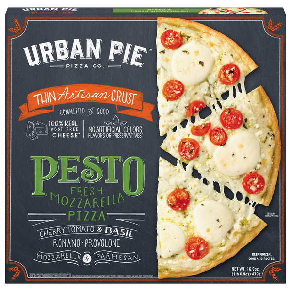 Urban Pie Pizza Co. Thin Artisan Crust Pesto & Fresh Mozzarella Pizza